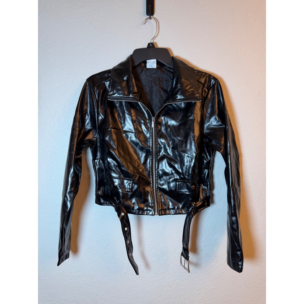 Spirit Halloween Chucky Tiffany Valentine Faux Leather Moto Jacket Black Large